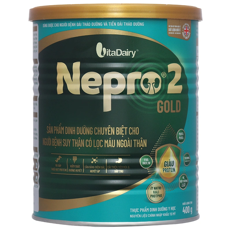 Sản phẩm dinh dưỡng chuyên biệt cho người bệnh suy thận có lọc máu ngoài thận Nepro 2 Gold - 2